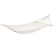Garden Double Swing Hammock Bed Cream