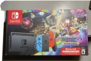 NEW Nintendo Switch Console Mario Kart 8 Deluxe Bundle Neon Blue/Red Joy-Con!!