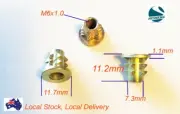 Qty 10 M6 Type B Wood Timber Threaded Flange Knock in Zinc Steel Insert Nut