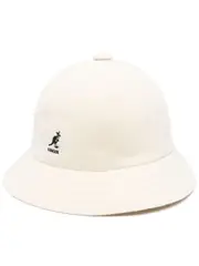 [Kangol] logo-embroidered bucket hat S White