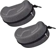 HEALEEP 2pcs Hard Eyewear Cases for Ski Goggles Shockproof Motorcycle Glasses Storage Box Large Protective Case with Soft Padding for Snow Sports Swimming Goggles