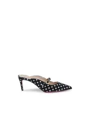Dee Ocleppo Polka Dot Mules Kitten Heel Pointed Toe - Pumps & Heels -