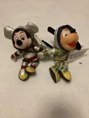 NWT Set Disney Store Bean Bag Plush Spaceman Mickey Mouse Pluto