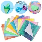 Decoration Glittering Origami Paper Square Folding Papers DIY Accessories