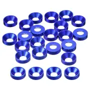 20 Pcs M8 Countersunk Washer Aluminum Alloy Countersunk Finish Washer, Dark Blue