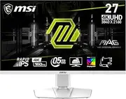 MSI MAG 274URFW 27 Inch UHD Gaming Monitor - 3840 x 2160 Rapid IPS Panel, 160 Hz / 0.5ms, 133% sRGB Colour Gamut, Frameless Design, VESA DisplayHDR 400 - DisplayPort 1.4a, HDMI, USB Type-C