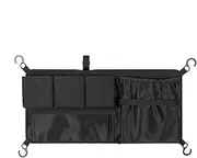 Xatteua Stroller Mesh Cargo Storage Bag - Adjustable Organizer Cargo Storage - Multi-Purpose Bag Foldable Design with Multiple Pockets for Outdoor Adventures Beach Trips