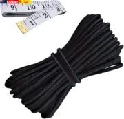 Elastic Cord 1/8 Inch (3MM) X 17FT, Black Elastic String Bungee Shock Cord with
