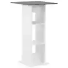 NNEVL Bar Table White and Anthracite Grey 60x60x110 cm