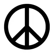 Peace Sign Symbol Car Vehicle Body Window Reflective Decals Sticker Decoration Black