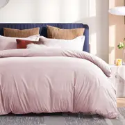 LINENOVA 3 Pieces Doona Duvet/Quilt Cover Set 100% Cotton(Single Double Queen King Super King)