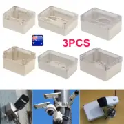 3PCS Box Clear Cover + Screw Electronic Waterproof ABS Enclosure Case Project AU