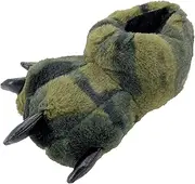 [Thingimijigs] Boys Camo Pattern Faux Fur Novelty 3D Claw Slippers
