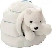 [WILD REPUBLIC] Polar Bear Plush, Stuffed Animal Toy, Gifts for Kids, Polar Igloo, 6 Inches