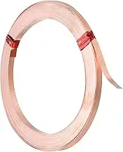 uxcell 19.7 Feet Pure Copper Wire, 32Gauge Flat Copper Jewelry Wire 3mm Wide Bendable Beading Wire for Jewelry Making DIY Crafts Supplies