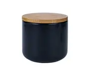 Ceramic sealed jar, multigrain storage jar, kitchen food storage jar - black