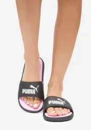 [PUMA] Black Pink Cool Cat Logo Slides