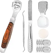 Callus Shaver, Foot Shaver Callus Remover for Feet Hand Care with Foot File, 10pcs Blades, Foot File Head and Dead Skin Storage Cover (15Pcs in Total)