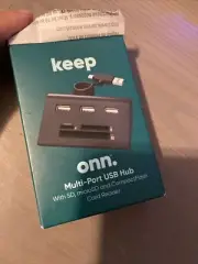 Keep Onn Multi-Port USB Hub with SD, microSD and CompactFlash Card Reader