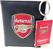 Arsenal FC Wallet and Keyring Gift Set, Black, Red, One Size, European