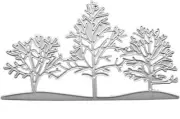 3Pcs Silver Tree Metal Die Cuts Set Tree Cutting Dies Forest Cut Stencils Car...