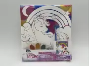 Kids Arts Crafts Unicorn Canvas Painting Set With Washable Paint Rainbow Dreams