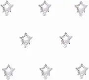 5 Inch Silver Star Shape Small Mylar Balloons Mini Foil Balloon for Birthday Wedding Graduation Party Decoration (Silver Star, 50pcs)