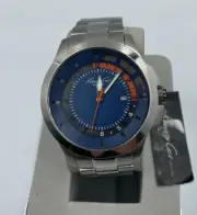 KENNETH COLE NEW YORK MENS STAINLESS STEEL BLUE DIAL SILVER WATCH