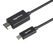 Amazon Basics Premium Aluminum USB-C to HDMI Cable Adapter (Thunderbolt 3 Compatible) 4K@60Hz - 0.9m