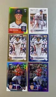 Jose Miranda 2022 Topps Chrome Platinum Gold Refractor RC /50 + SP Variation LOT