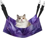 EdWal Purple Lily Flowers print Soft Sleeping Hammock Cat Hammock for Cage Hanging,Pet Hammock Bed Adjustable for Small Animals