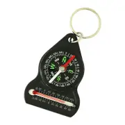 Mini Compasses Keychain With Thermometer Survival Gear Outdoor Camping Equipment