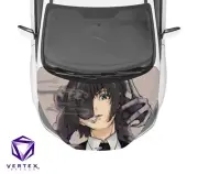 Chainsaw Man Himeno Anime Hood Wrap Weatherproof Vinyl Decal 50" X 60"