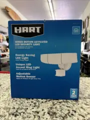 HART 3-Head Wired Motion Sensing Security LED Light with Adjustable Light Heads