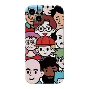 For Iphone 15 Precise Hole Glossy Pc Phone Case Colour Emoji