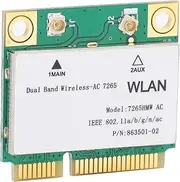 Wireless PCIe WiFi Card,Wireless Network Card Dual Band 2.4G /5.0G,7265HMW 802.11AC Mini PCI‑E WiFi BT4.2 Adapter + 2 Antenna,for Laptops/PC
