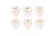 6 x Jim Dunlop Genuine Celluloid White Classic Medium Gauge Guitar Picks *NEW*