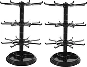 GOOHOCHY 2pcs Keychain Hanger Wall-Mounted Bracket Systems Sunglass Headband Hanging Ring Bracket Control Foldable Door Bag Charms Multi-Purpose Ballpoint Pen Animate Jewelry Plastic Black