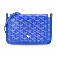 在飛比找森森購物網優惠-GOYARD PLUMET 經典LOGO翻蓋扁斜背包-天藍