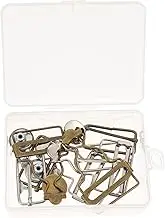 LALAFINA DIY Hook and Loop Overalls Buckles 3-Size Adjustable Metal Suspender Fasteners Iron Overalls Buttons for Pregnant Women Boys Girls
