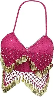 [yuksok] Sequin Crop Top,Outfits Bra Tops,for Festival Nightclub Party Performance Women