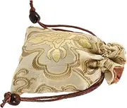 JEWEDECO Singing Bowl Storage Bag Satin Bags with Drawstring Small Jewelry Bags Jewelry Pouch Embroidered Brocade Bag Chinese Party Favors Chinese Embroidered Brocade Embroidery Bag