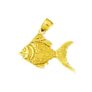 14K Gold Goldfish Charm