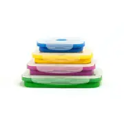 Neoflam Set of 4 Collapsible Silicone Food Storage Containers