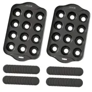 2 Pack 12 Cavity Mini Cheesecake Pan, Mini Muffin Baking Pan, Mini Cupcake Pan