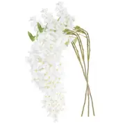 3-Pack Artificial Vines with Flowers, 3.18Feet Silk Flower Garland [White]