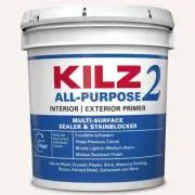 KILZ 2 ALL PURPOSE 2 Gal. White Interior/Exterior Multi-Surface Primer, Sealer,