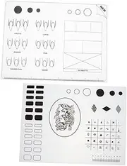 SOESFOUFU 2Pcs Silicone Manicure Training Mats Flexible DIY Nail for Salon Home Use Durable Nail Art Supplies Easy to Store Carry