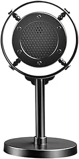 Binxind Simulation Classic Retro Microphone Universal Stand for Live Performance Sing Black