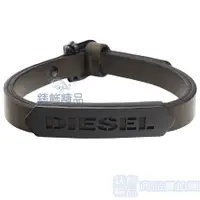 在飛比找蝦皮購物優惠-DIESEL飾品 DX1001001手環 深咖啡色真皮 男性